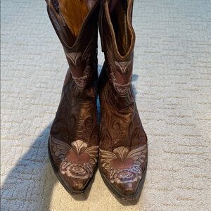 Old Gringo Tan and Pink Western Boots